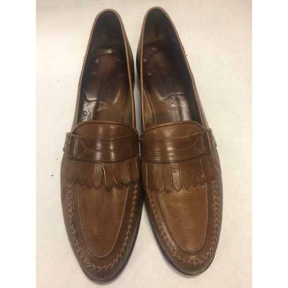 Johnston and Murphy Camel Brown Leather with Strap Gold Hardware Kiltie 9 1/2N main image 6